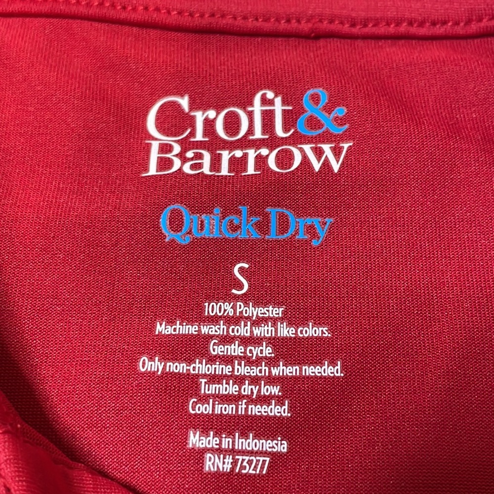 Croft & Barrow Mens Red Polo Quick Dry Shirt - Picture 5 of 8
